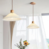 Umbrella Fold Kitchen Wooden Pendant Light