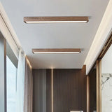 Rectangle Smooth Wooden Flush Ceiling Lights