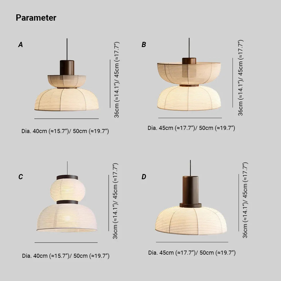 Cloth Lantern Bedroom Modern Pendant Light