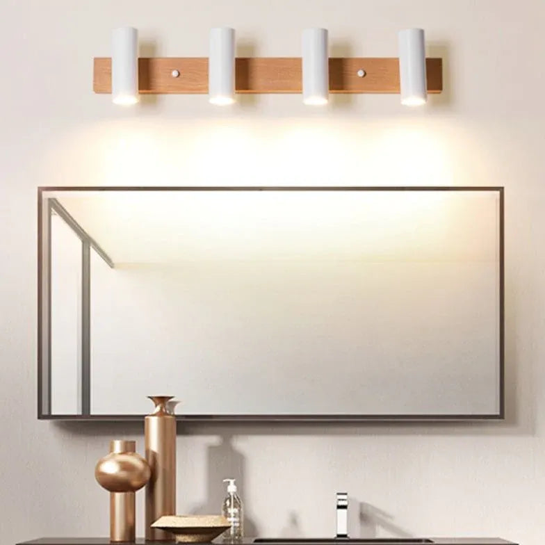 Multi Arm Wooden Bathroom Spotlights