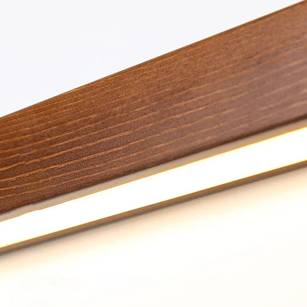 Brown Wooden Linear Led Modern Wall Lights