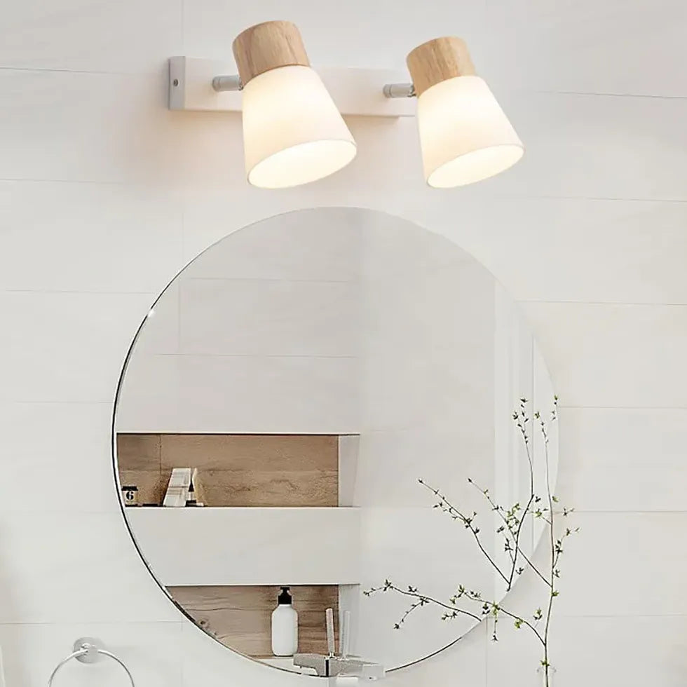 Scandinavian White Glass Led Wall Lights