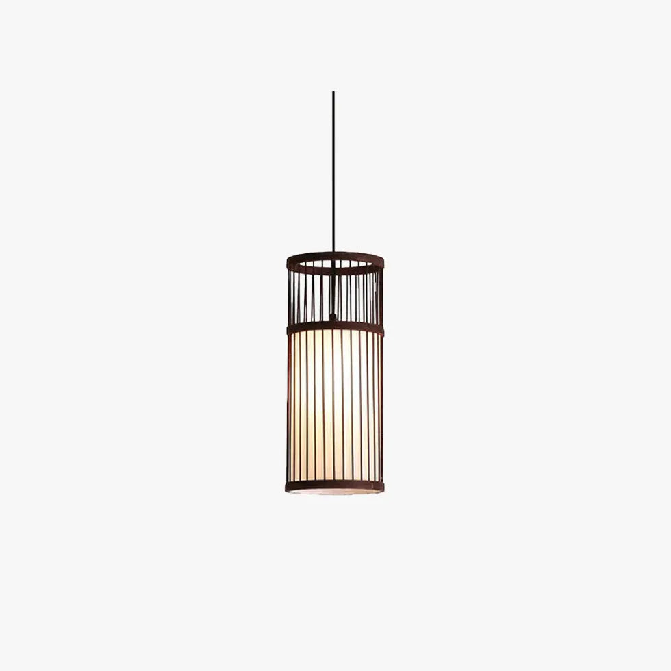 Hollowed Out Wood Rattan Kitchen Pendant Light