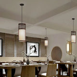 Hollowed Out Wood Rattan Kitchen Pendant Light