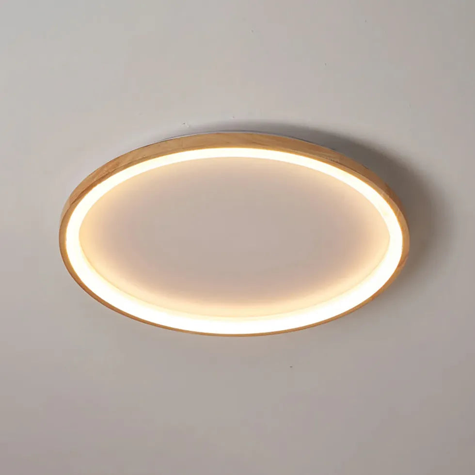 Depression Neutral Modern Wooden Flush Ceiling Lights