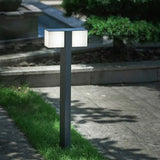 Geometric Rotation Black Bollard Lights