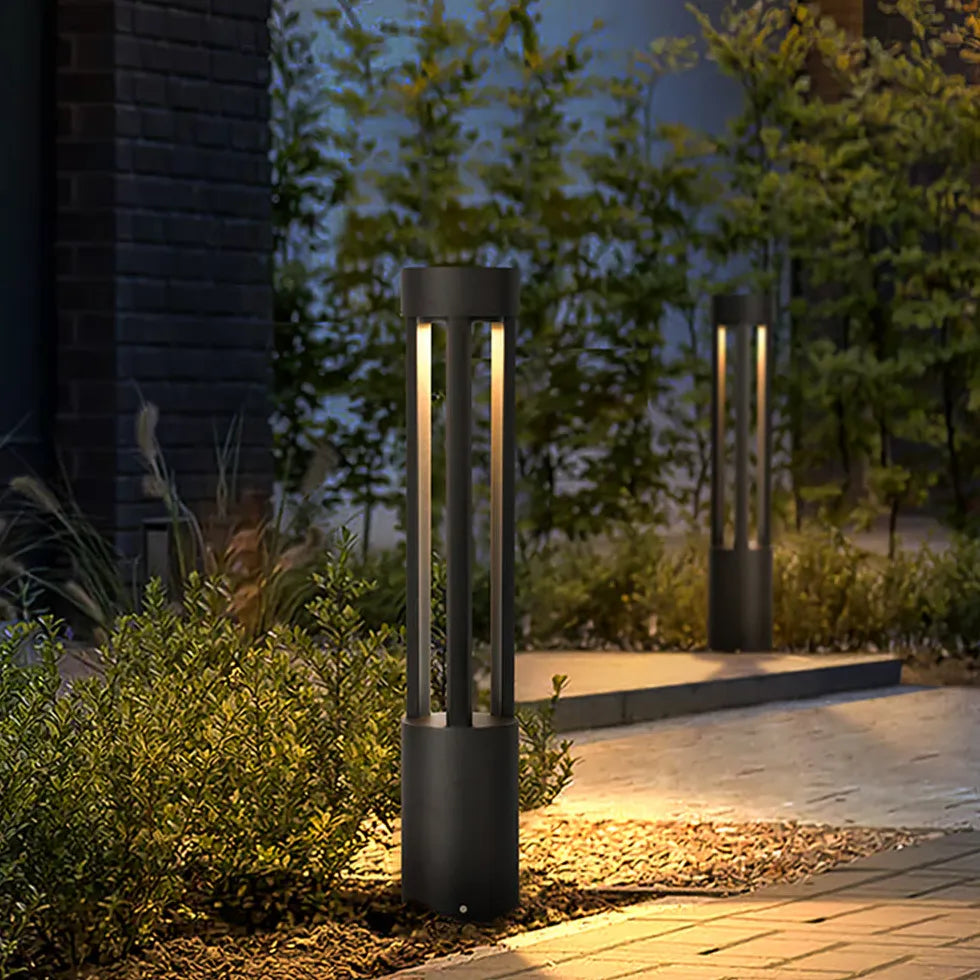 80CM Black Hollow Led Outdoor Bollard Lights