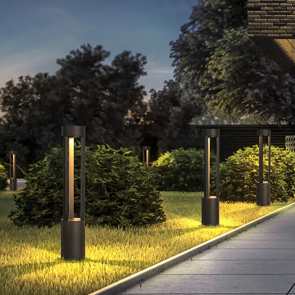 80CM Black Hollow Led Outdoor Bollard Lights