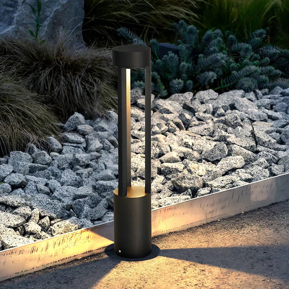 80CM Black Hollow Led Outdoor Bollard Lights