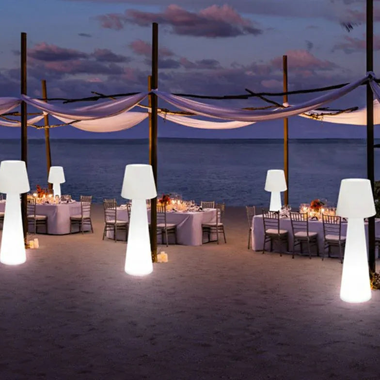 White Mushroom Shaped Led Outdoor Floor lamps