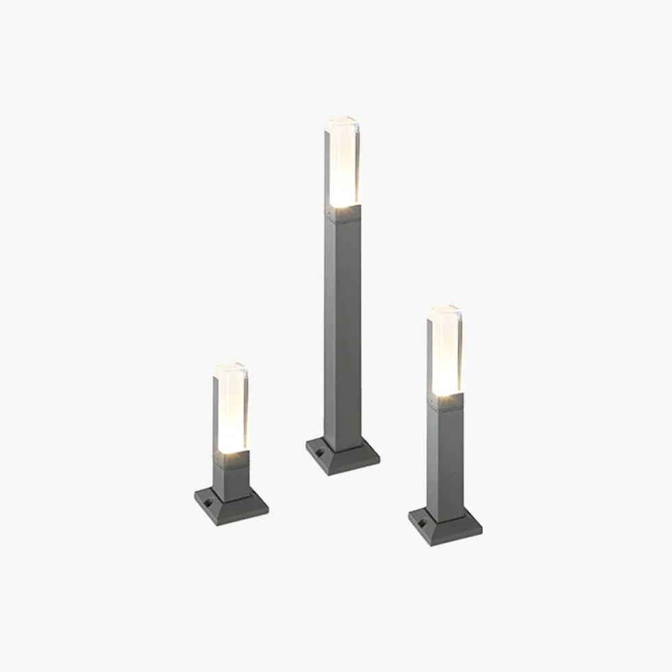 Square Acrylic Solar Bollard Lights