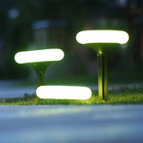 White Ring RGB Solar Ground Outdoor Lights