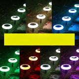 White Ring RGB Solar Ground Outdoor Lights