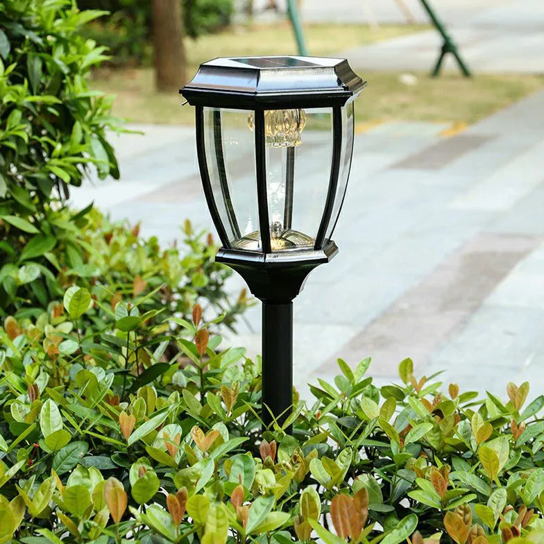 Vintage Glass Garden Outdoor Bollard Lights