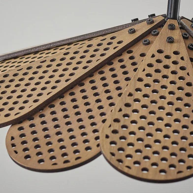 Petal-Shaped Wooden Pendant Light - Clowas