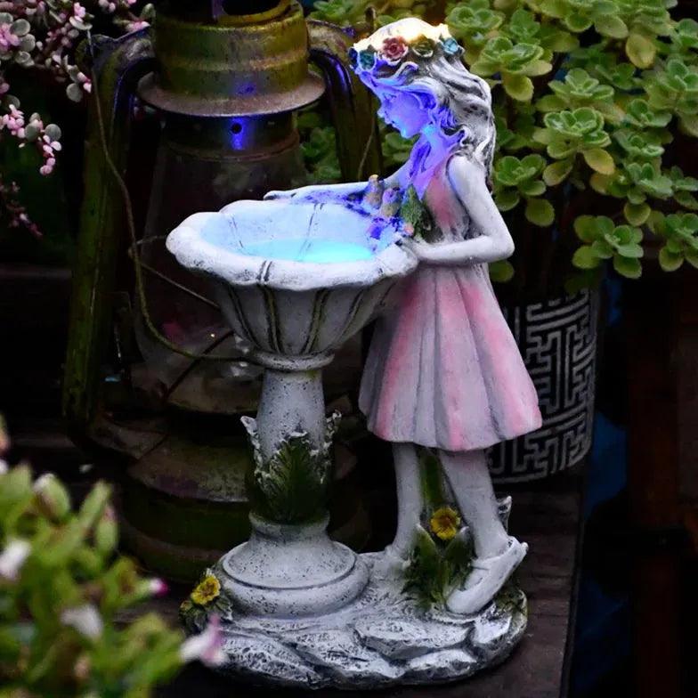 Pink Fairy Girl Garden Outdoor Lights