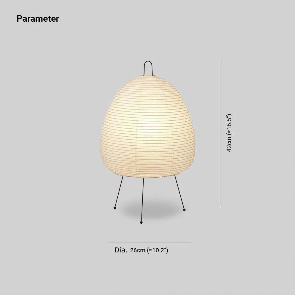 Wabi-sabi Rice Paper Table Lamp
