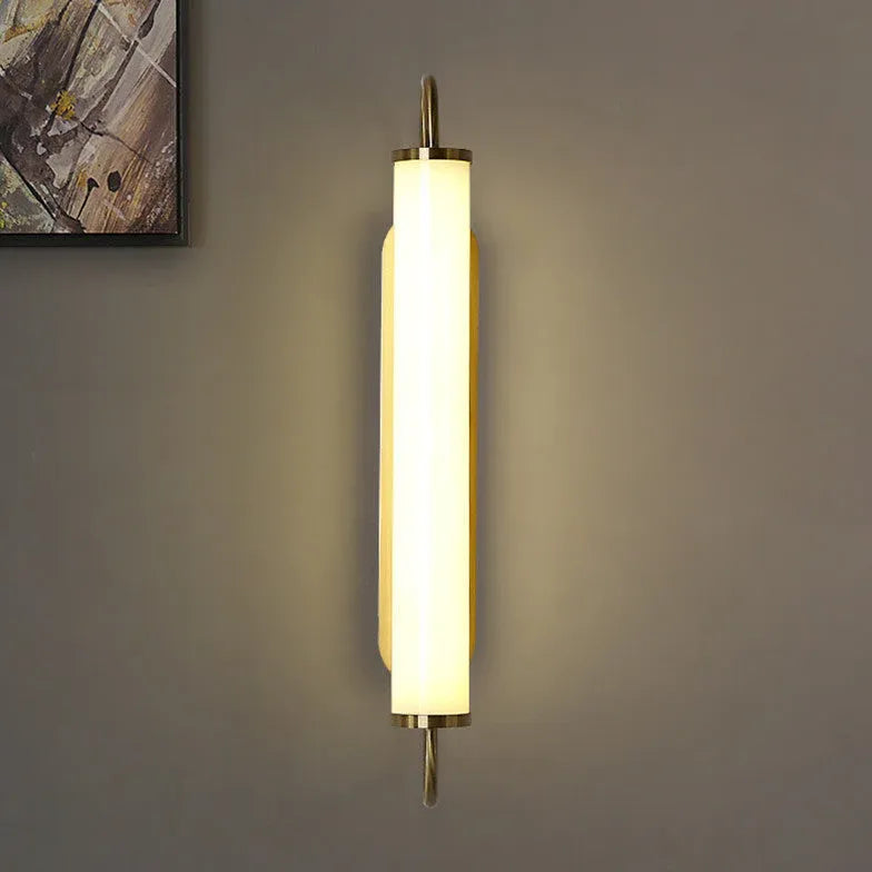 Tube Frosted lampshade Gold Wall Lights