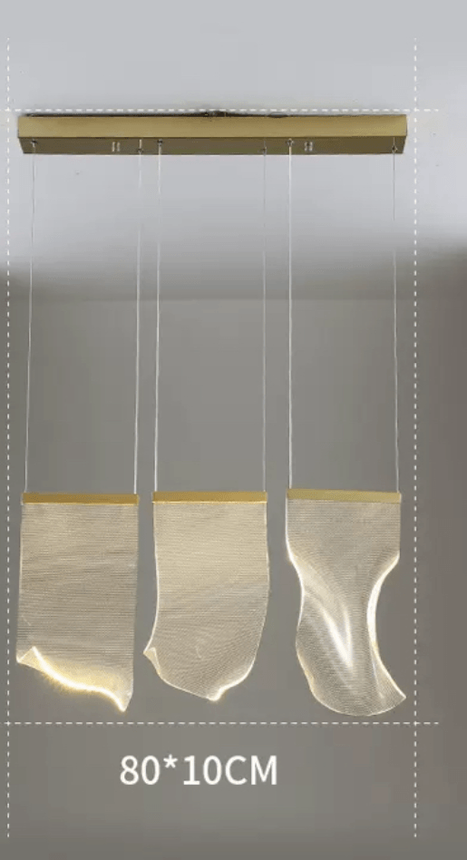 Modern Rotating Staircase Chandelier in a Living Room