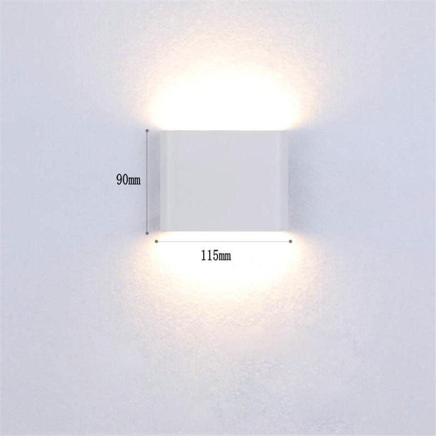 Black Rectangular Waterproof LED Outdoor Wall Light