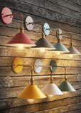 Colorful Curved Cone Retro Wall Lamp