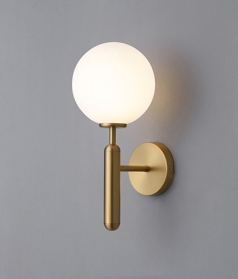 Modern Glass Globe Wall Light