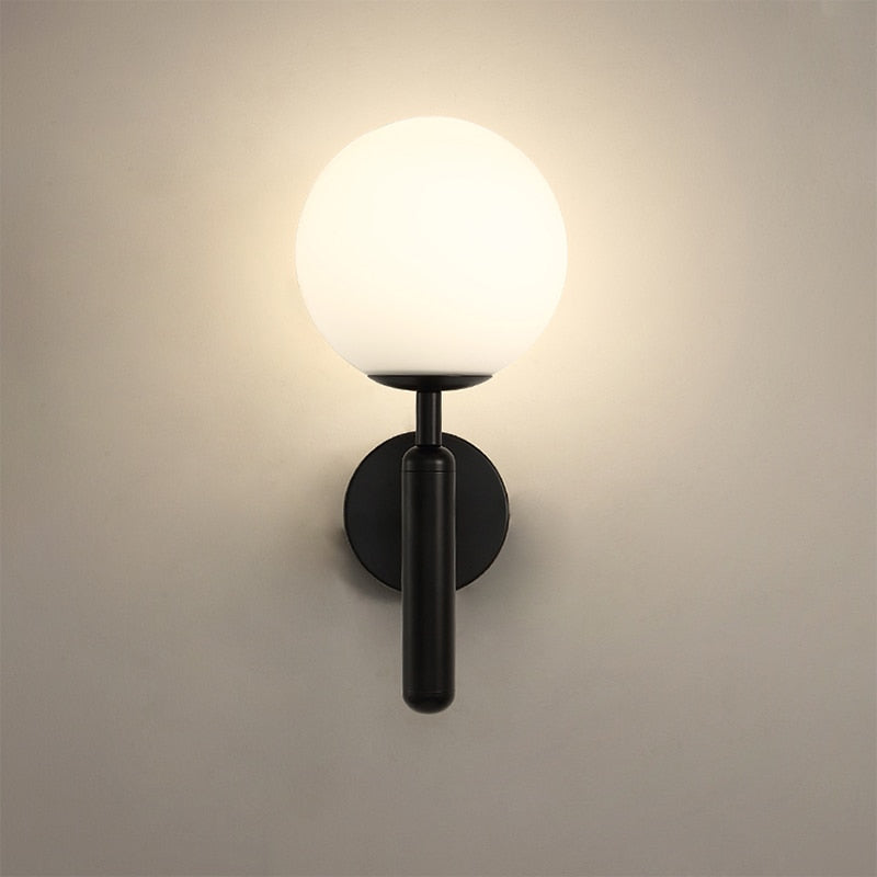 Modern Glass Globe Wall Light