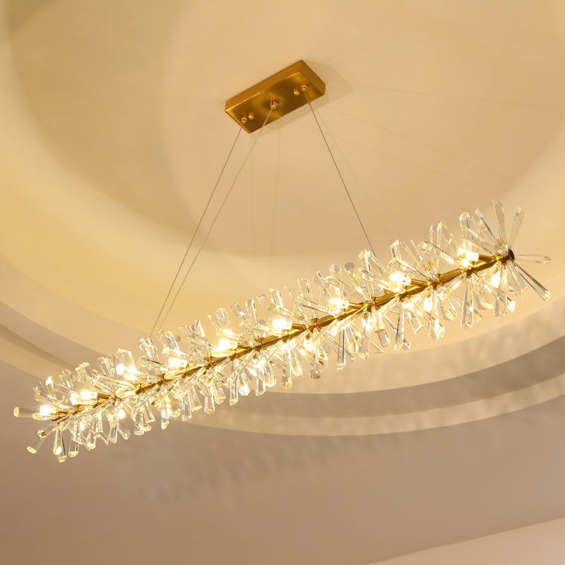 Multi-Layered Luxury Transparent Crystal Chandelier