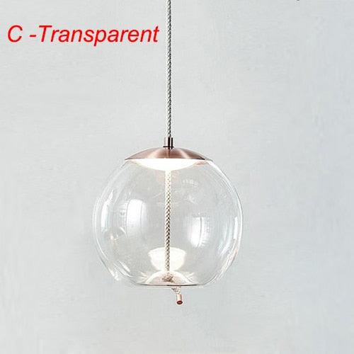 Post Modern Jute Rope Multi Light Glass Pendant