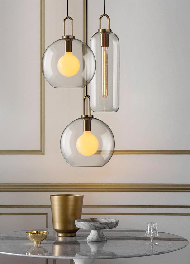 Nordic Global Clear Glass Pendant Light Fixture