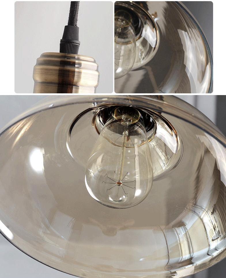 Vintage Clear Glass Light Pendant for Cafe
