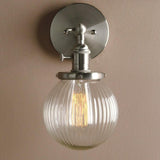 Metal Texture Glass Ball Design Wall Lamp