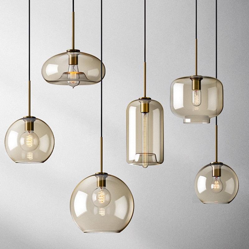 Minimalist Round Single Glass Pendant Lights