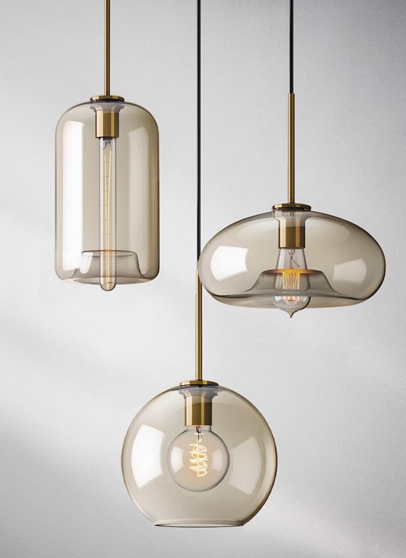 Minimalist Round Single Glass Pendant Lights