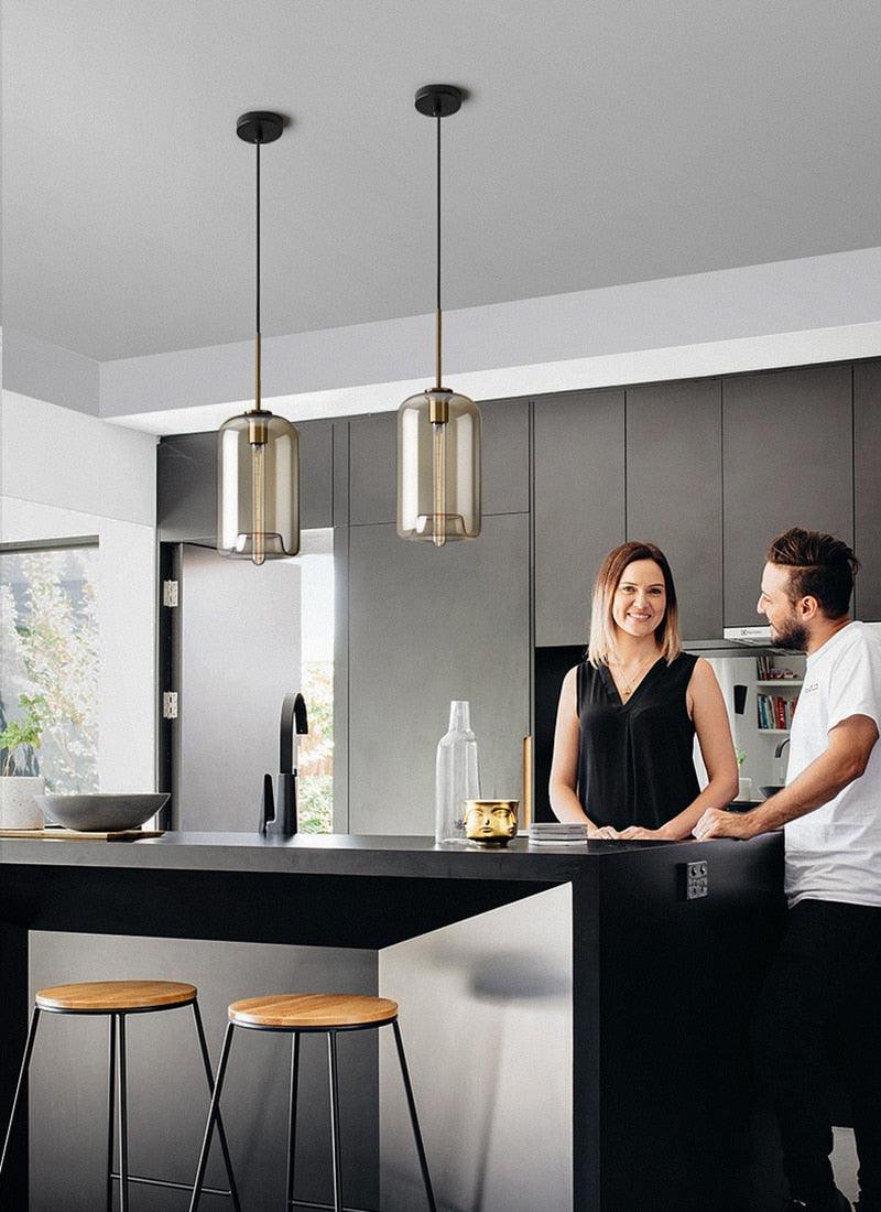 Minimalist Round Single Glass Pendant Lights