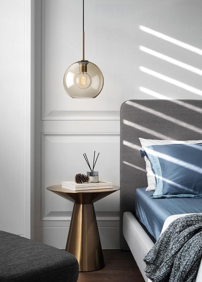 Minimalist Round Single Glass Pendant Lights