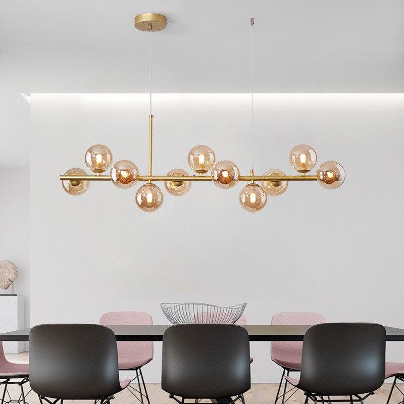 Modern Glass Globe Pendant Light for Kitchen Island