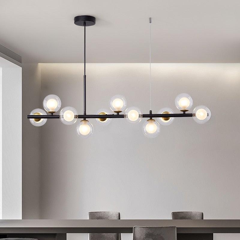 Modern Glass Globe Pendant Light for Kitchen Island