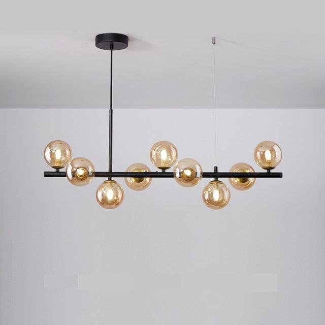 Modern Glass Globe Pendant Light for Kitchen Island