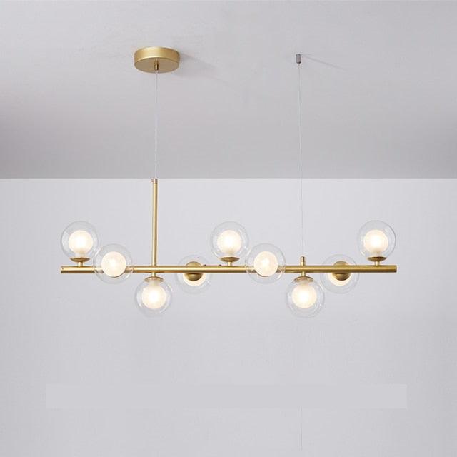 Modern Glass Globe Pendant Light for Kitchen Island