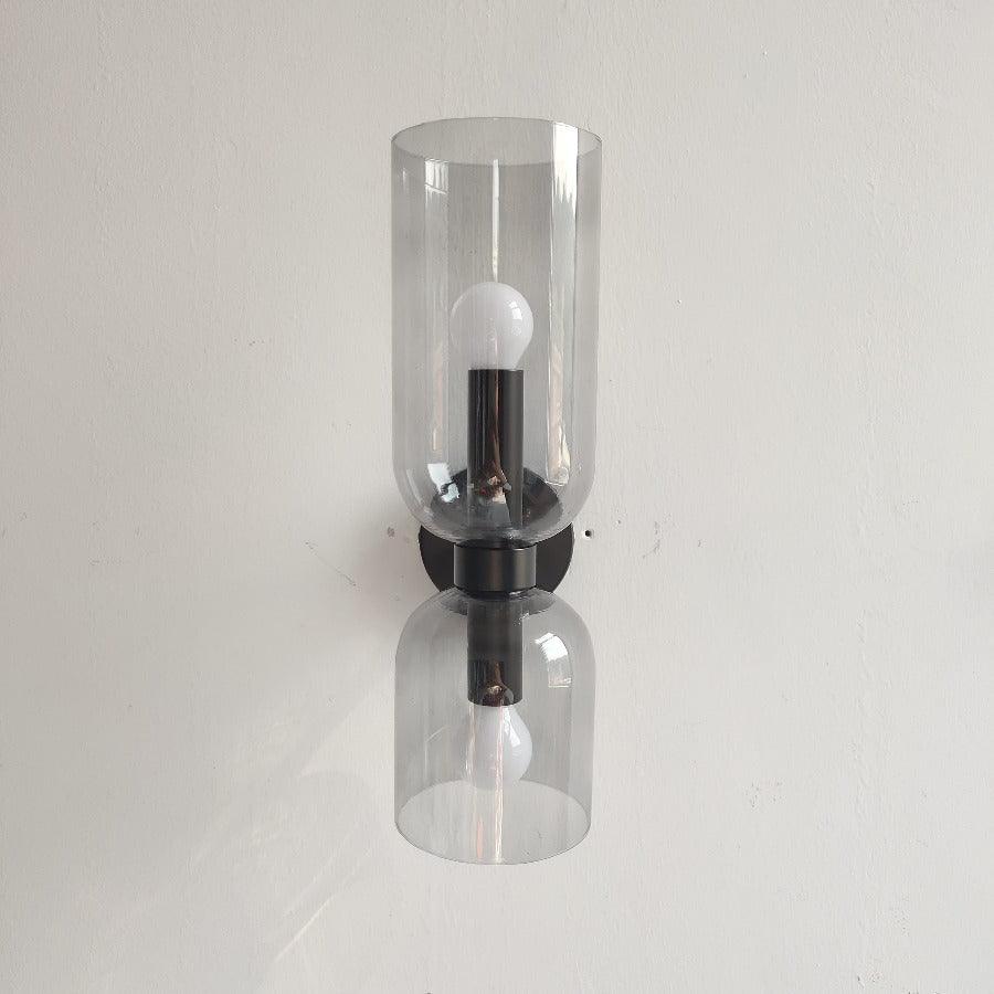 Brass and Glass Up and Down Wall Lighting