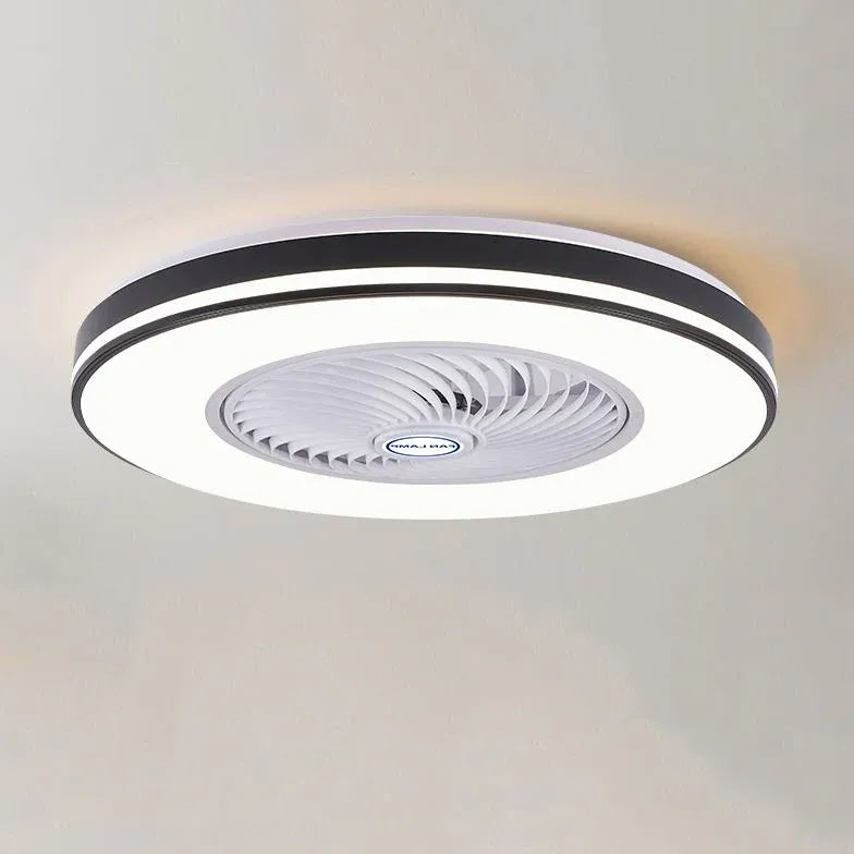 Round Dual-Tone Ceiling Fan with Light