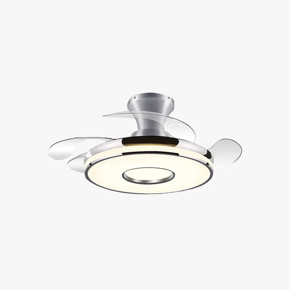 Transparent Ceiling Fan with Light Modern