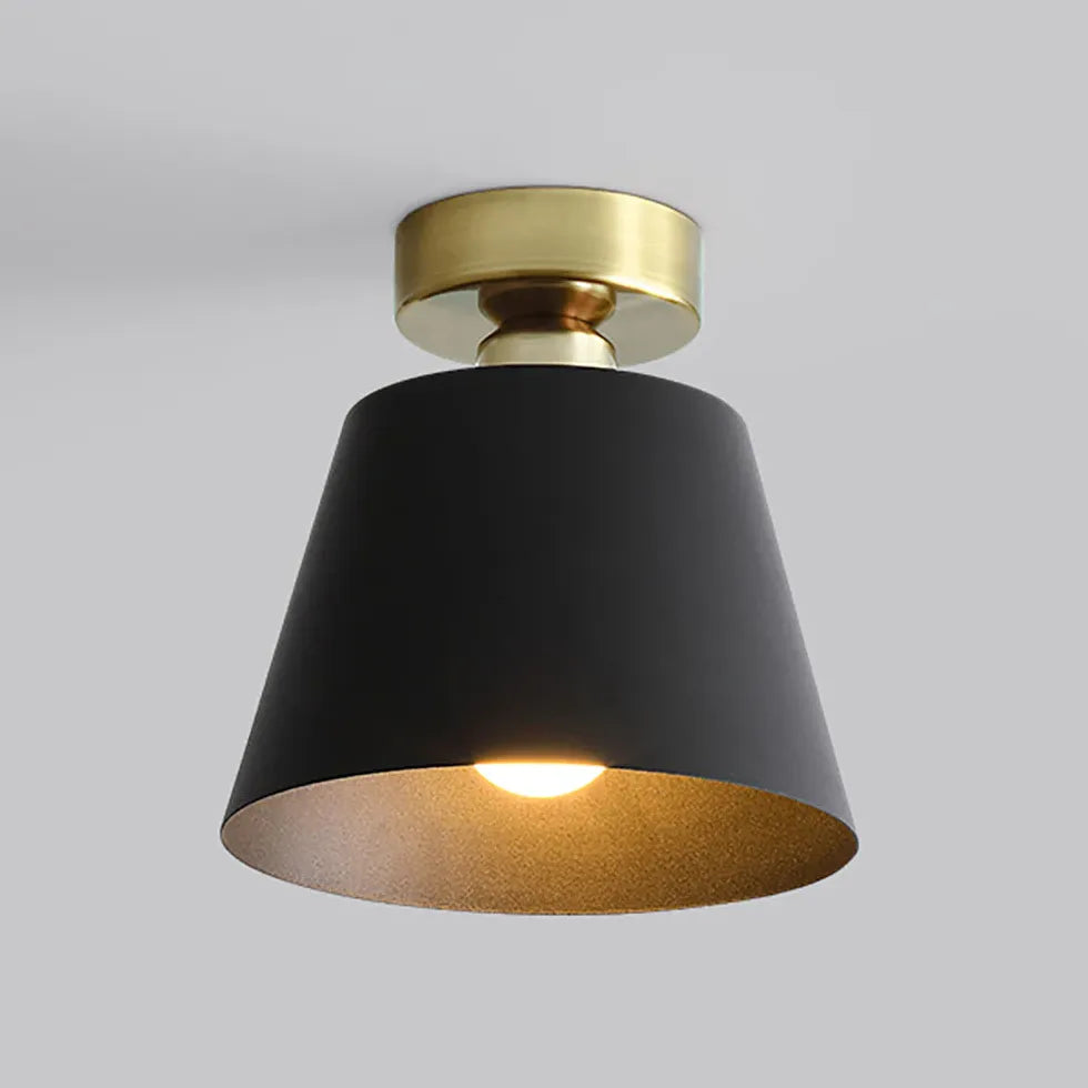 Conical Black for Hallway Vintage Ceiling Light