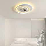 Double Ring Bedroom Ceiling Fan With Light