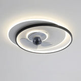 Double Ring Bedroom Ceiling Fan With Light