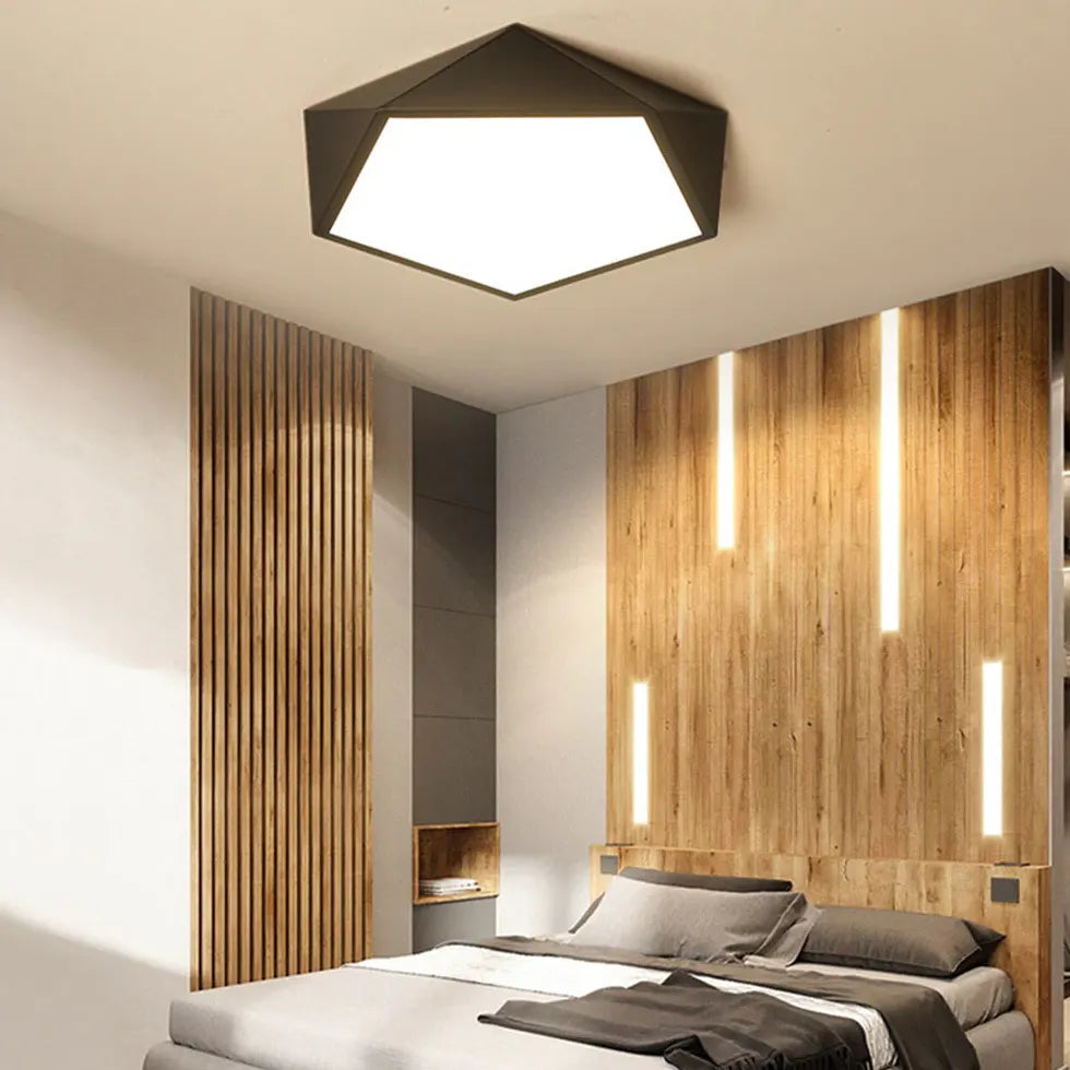 Pentagonal Geometric Minimalist Ceiling Light