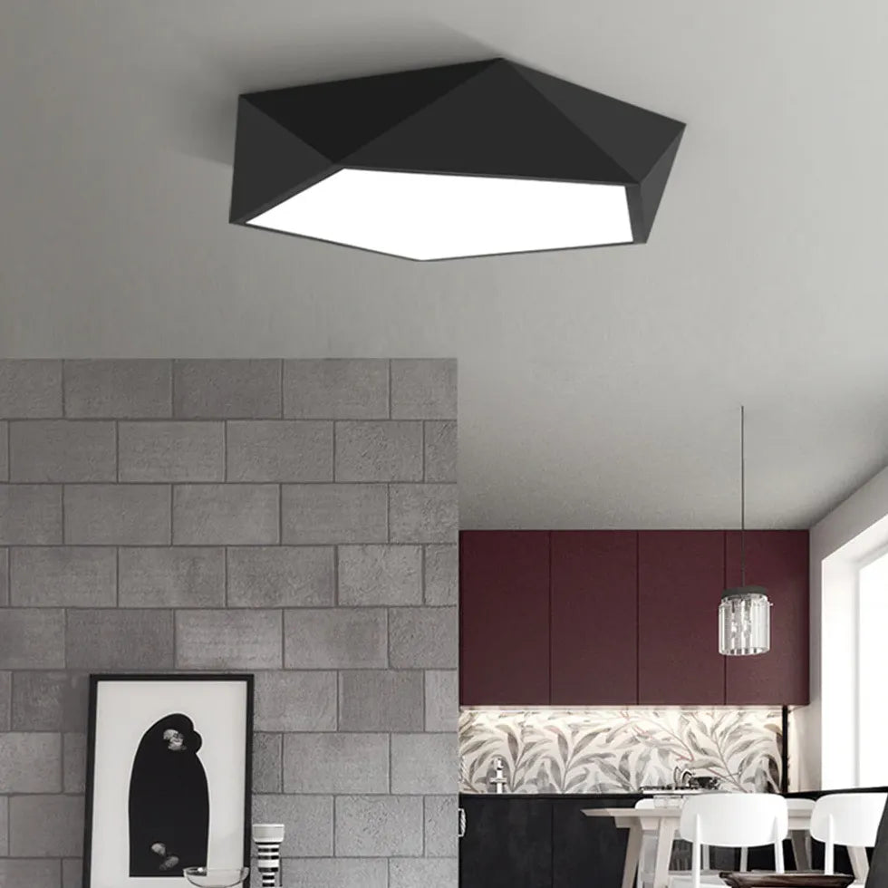 Pentagonal Geometric Minimalist Ceiling Light