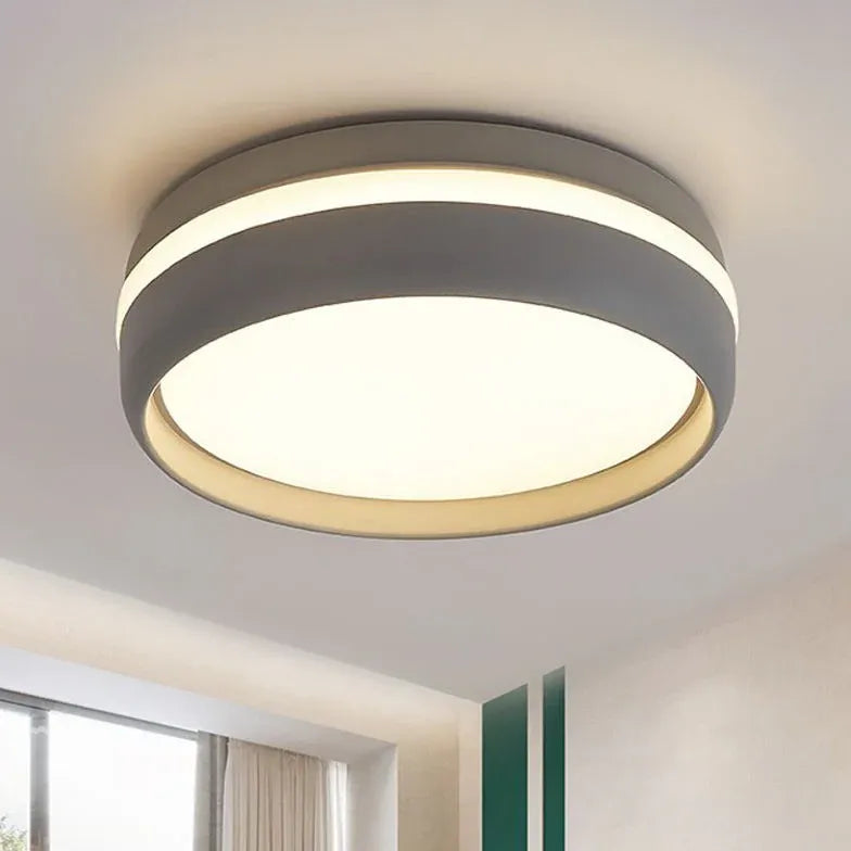 Round Dual-Tone Frame Ceiling Light for Hallway