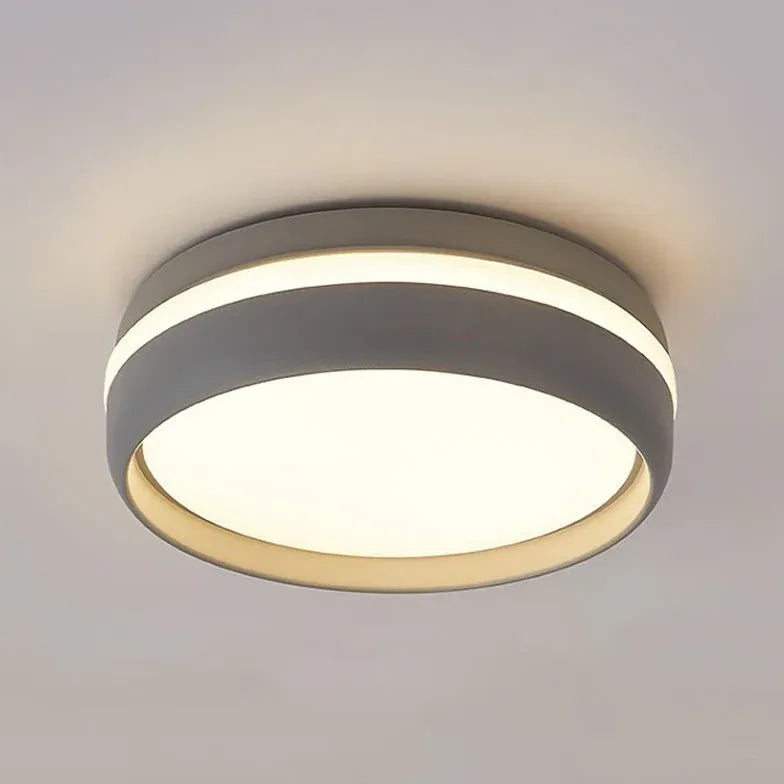 Round Dual-Tone Frame Ceiling Light for Hallway